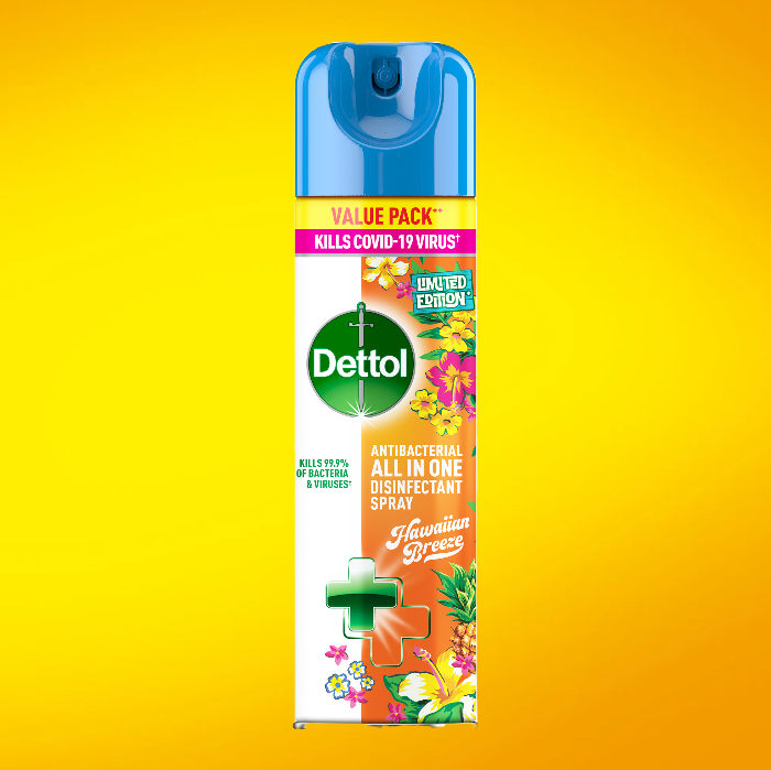 Dettol All in one disinfectant Hawaiin with orange background