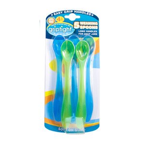 Griptight Weaning Spoon Blue 5 Pack