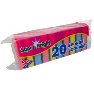 Super Bright Sponge Scourer 20pk