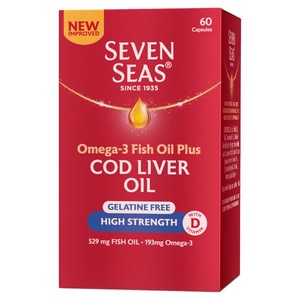 Seven Seas Cod Liver Oil High Strength Gelatine Free 60s