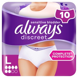 Always Discreet Pants Normal for Sensitive Bladder 10s