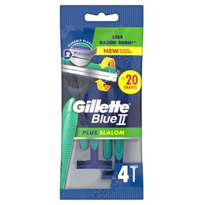 Gillette Blue II Plus Slalom Disposable 4 Pack