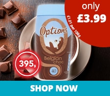 Options Belgian Hot Chocolate 395g