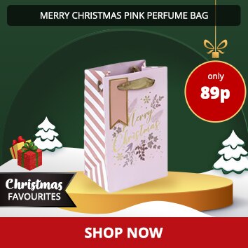 Merry Christmas Pink Perfume Bag
