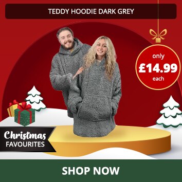 TEDDY ESKIMO HOODIE DARK GREY
